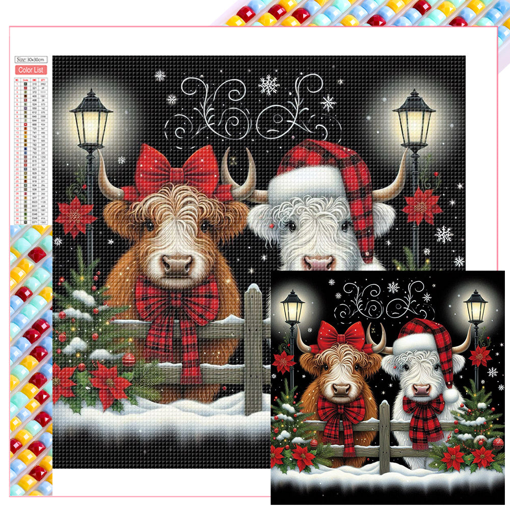 Diamond Painting - Full Square - Christmas Yak (30*30CM)