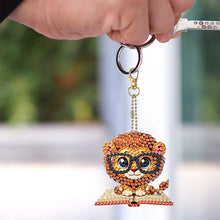 Load image into Gallery viewer, 6Pcs Acrylic Double Sided Animals Diamond Art Keyring Diamond Art Craft Keychain
