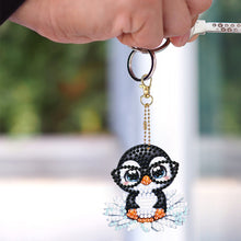Load image into Gallery viewer, 6Pcs Acrylic Double Sided Animals Diamond Art Keyring Diamond Art Craft Keychain
