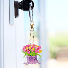 Load image into Gallery viewer, 6Pcs Acrylic Double Sided Animals Diamond Art Keyring Diamond Art Craft Keychain
