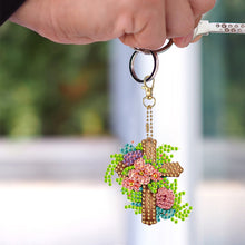 Load image into Gallery viewer, 6Pcs Acrylic Double Sided Animals Diamond Art Keyring Diamond Art Craft Keychain
