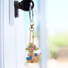 Load image into Gallery viewer, 6Pcs Acrylic Double Sided Animals Diamond Art Keyring Diamond Art Craft Keychain
