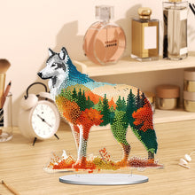 Load image into Gallery viewer, Acrylic Forest Wolf Dog 5D DIY Diamond Painting Desktop Decorations for Beginner
