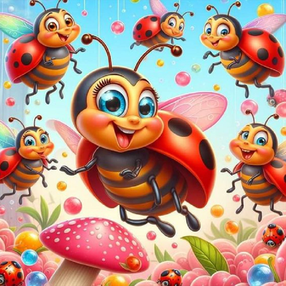 Diamond Painting - Full Round - Ladybug (30*30CM)