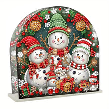 Load image into Gallery viewer, Acrylic 3 Snowman Diamond Art Storage Rack 5D DIY Diamond Art Paper Storage Rack
