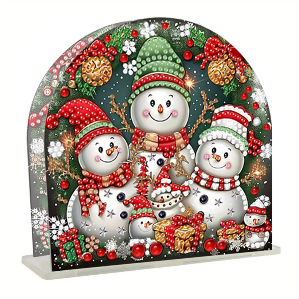 Acrylic 3 Snowman Diamond Art Storage Rack 5D DIY Diamond Art Paper Storage Rack