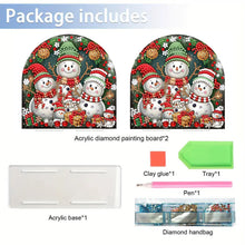 Load image into Gallery viewer, Acrylic 3 Snowman Diamond Art Storage Rack 5D DIY Diamond Art Paper Storage Rack
