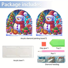 Load image into Gallery viewer, Acrylic 3 Snowman Diamond Art Storage Rack 5D DIY Diamond Art Paper Storage Rack
