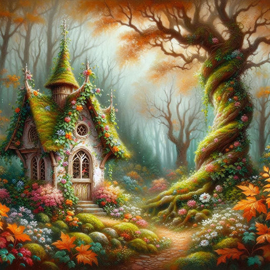 Diamond Painting - Full Square - Forest Cabin (30*30CM)