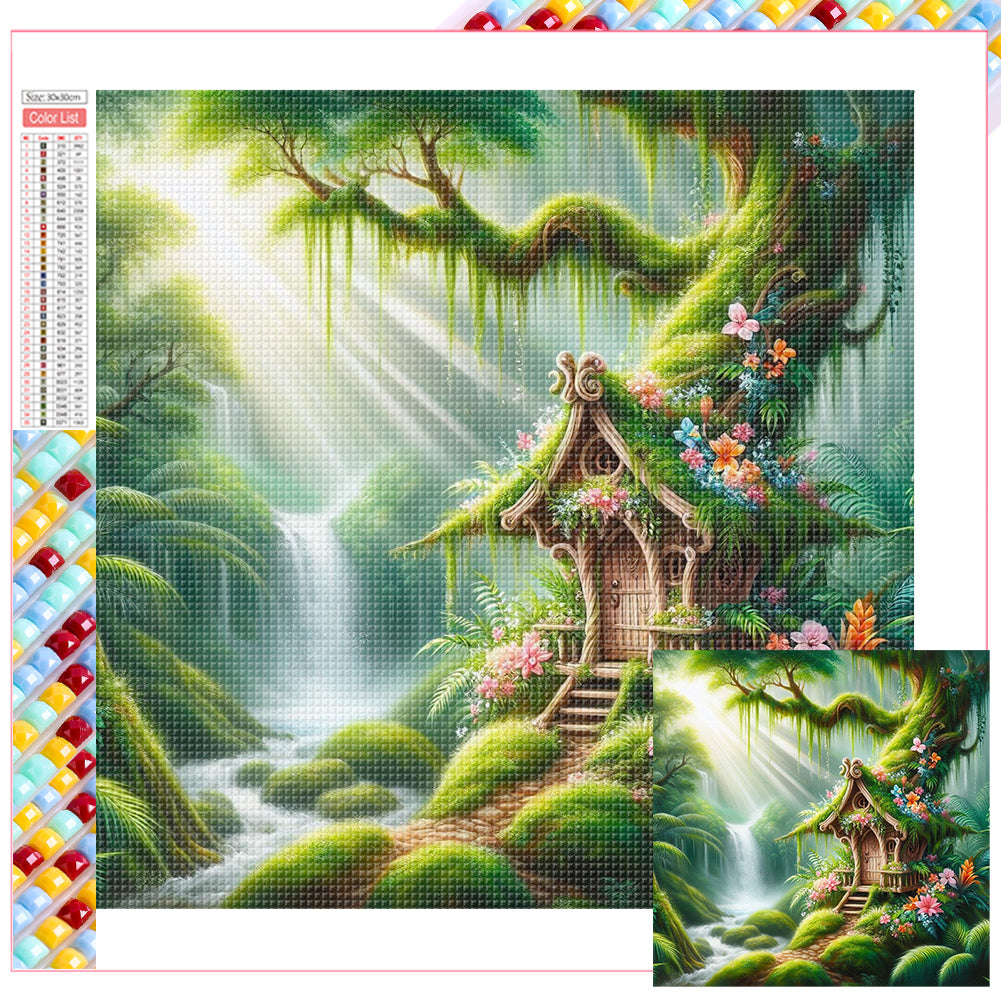 Diamond Painting - Full Square - Forest Cabin (30*30CM)