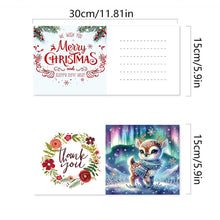 Load image into Gallery viewer, 6Pcs Christmas Elk Diamond Handmade Card Diamond Daily Wish Card for Adults Kids
