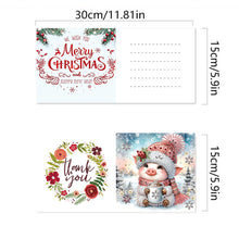 Load image into Gallery viewer, 6Pcs Christmas Elk Diamond Handmade Card Diamond Daily Wish Card for Adults Kids
