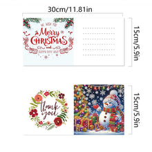 Load image into Gallery viewer, 6Pcs Christmas Elk Diamond Handmade Card Diamond Daily Wish Card for Adults Kids
