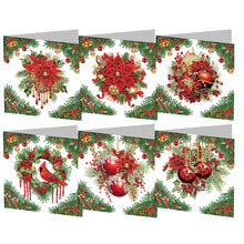 Load image into Gallery viewer, 6Pcs Christmas Elk Diamond Handmade Card Diamond Daily Wish Card for Adults Kids
