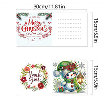 Load image into Gallery viewer, 6Pcs Christmas Elk Diamond Handmade Card Diamond Daily Wish Card for Adults Kids
