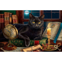 Load image into Gallery viewer, AB Diamond Painting - Full Square - Black cat (60*40CM)
