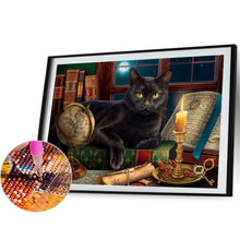 Load image into Gallery viewer, AB Diamond Painting - Full Square - Black cat (60*40CM)
