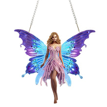 Load image into Gallery viewer, 2pcs DIY Diamond Painting Hanging Pendant Butterfly Fairy Desktop Decor Gift
