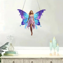 Load image into Gallery viewer, 2pcs DIY Diamond Painting Hanging Pendant Butterfly Fairy Desktop Decor Gift
