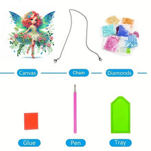 Load image into Gallery viewer, 2pcs DIY Diamond Painting Hanging Pendant Green Butterfly Fairy Desktop Decor
