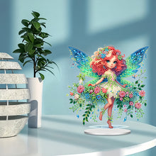 Load image into Gallery viewer, 2pcs DIY Diamond Painting Hanging Pendant Green Butterfly Fairy Desktop Decor
