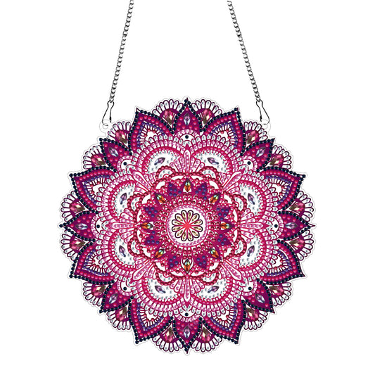 Mandala Acrylic Special Shape Desktop Diamond Mirror Art Kits for Dressing Table