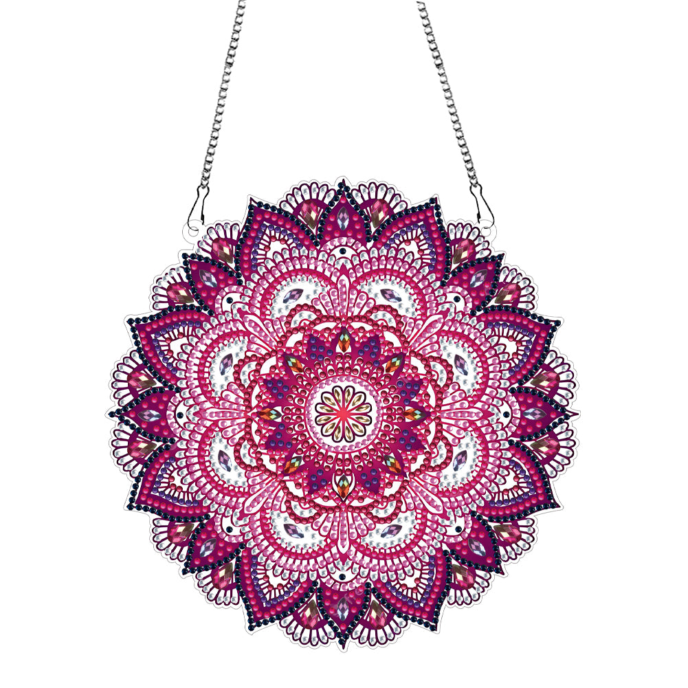 Mandala Acrylic Special Shape Desktop Diamond Mirror Art Kits for Dressing Table