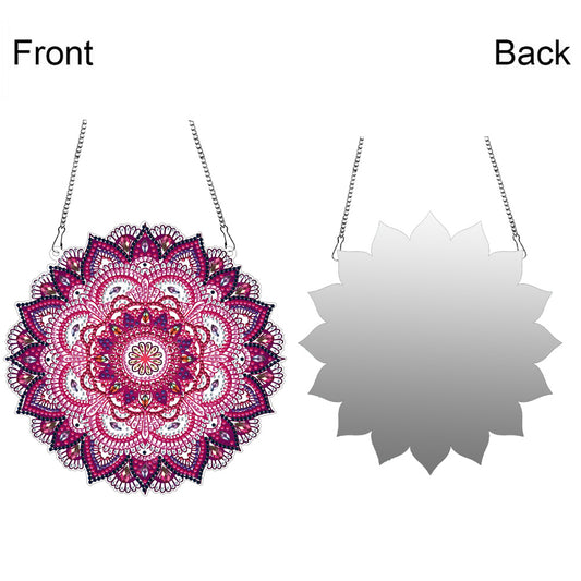 Mandala Acrylic Special Shape Desktop Diamond Mirror Art Kits for Dressing Table