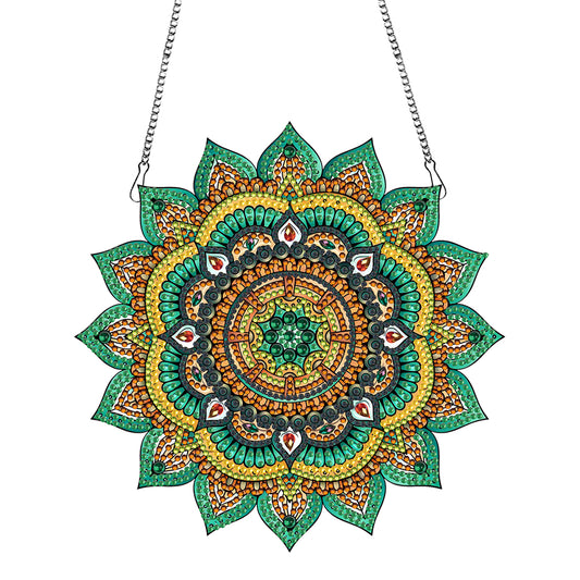 Mandala Acrylic Special Shape Desktop Diamond Mirror Art Kits for Dressing Table