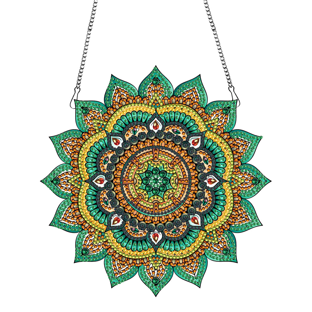 Mandala Acrylic Special Shape Desktop Diamond Mirror Art Kits for Dressing Table