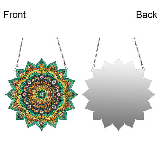 Mandala Acrylic Special Shape Desktop Diamond Mirror Art Kits for Dressing Table