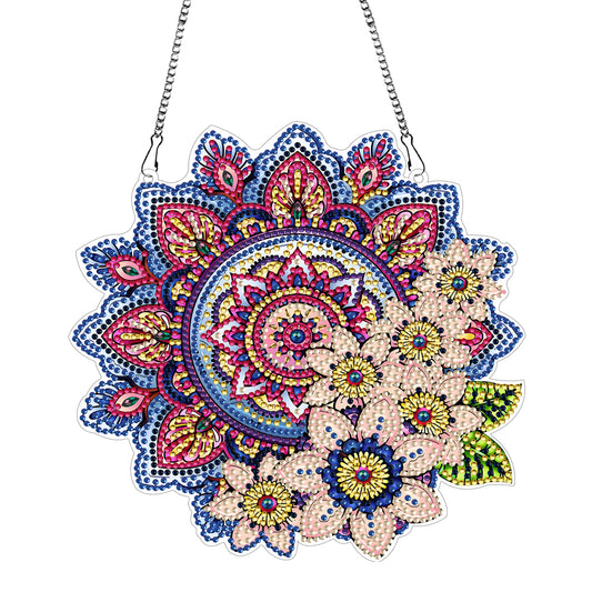 Mandala Acrylic Special Shape Desktop Diamond Mirror Art Kits for Dressing Table