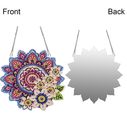 Mandala Acrylic Special Shape Desktop Diamond Mirror Art Kits for Dressing Table