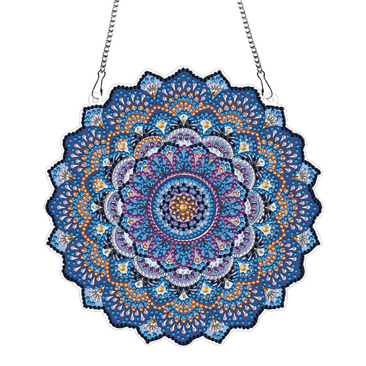 Mandala Acrylic Special Shape Desktop Diamond Mirror Art Kits for Dressing Table