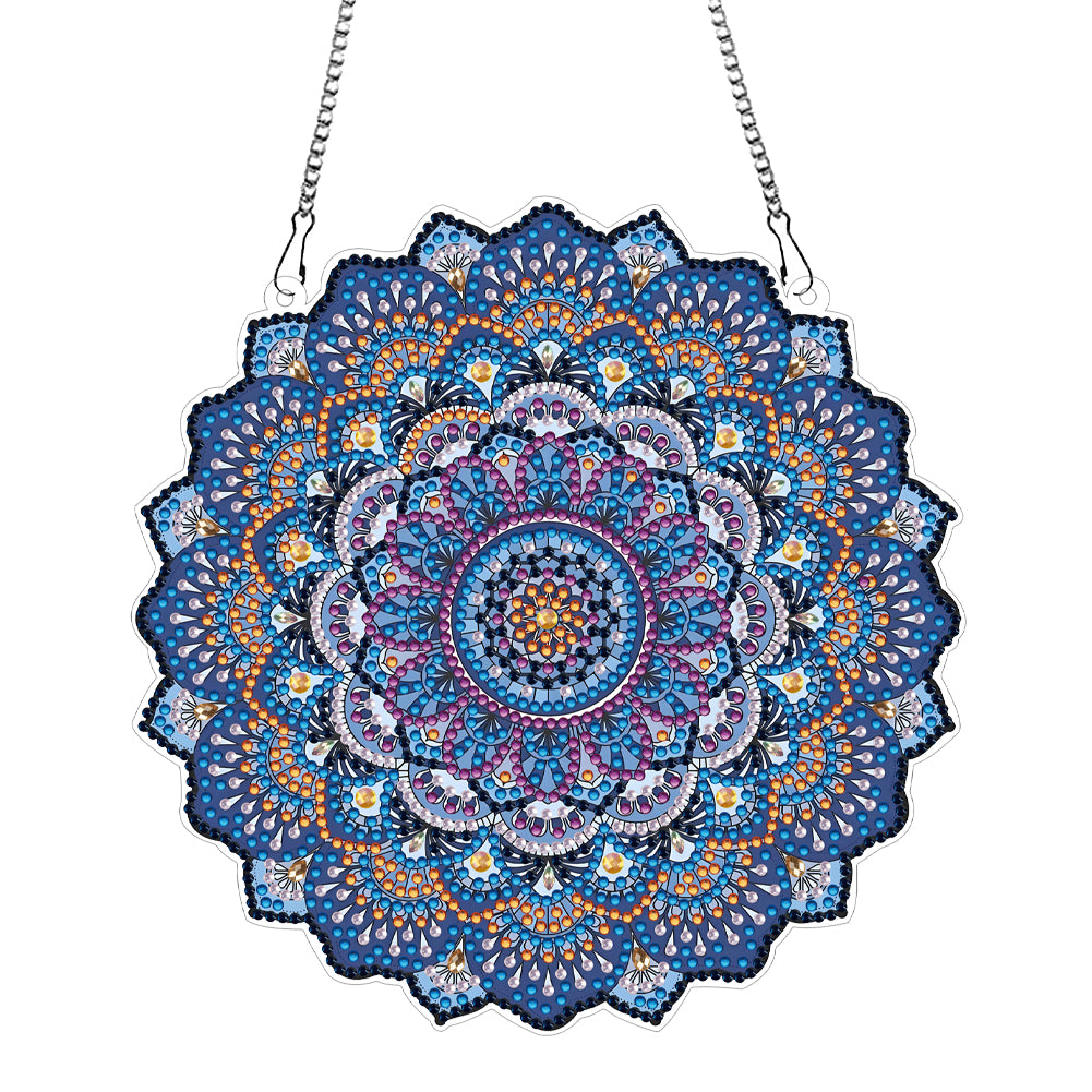 Mandala Acrylic Special Shape Desktop Diamond Mirror Art Kits for Dressing Table