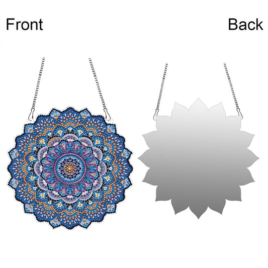 Mandala Acrylic Special Shape Desktop Diamond Mirror Art Kits for Dressing Table