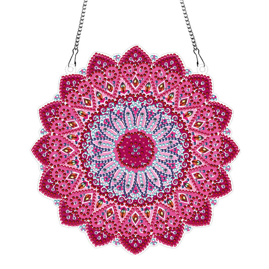 Mandala Acrylic Special Shape Desktop Diamond Mirror Art Kits for Dressing Table