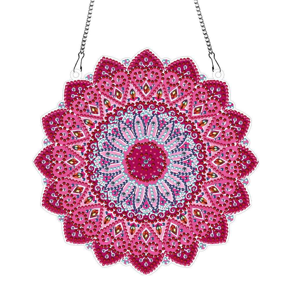 Mandala Acrylic Special Shape Desktop Diamond Mirror Art Kits for Dressing Table