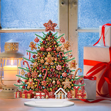 Load image into Gallery viewer, Christmas House Desktop Diamond Art Kits 5D DIY Diamond Art Tabletop Decorations
