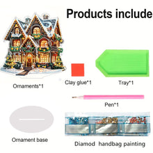 Load image into Gallery viewer, Christmas House Desktop Diamond Art Kits 5D DIY Diamond Art Tabletop Decorations
