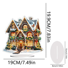 Load image into Gallery viewer, Christmas House Desktop Diamond Art Kits 5D DIY Diamond Art Tabletop Decorations

