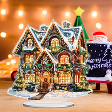 Load image into Gallery viewer, Christmas House Desktop Diamond Art Kits 5D DIY Diamond Art Tabletop Decorations
