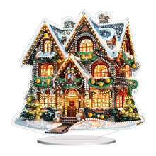 Load image into Gallery viewer, Christmas House Desktop Diamond Art Kits 5D DIY Diamond Art Tabletop Decorations
