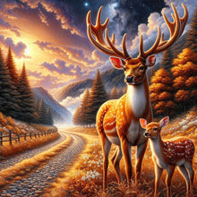 Load image into Gallery viewer, Diamond Painting - Full Round - Autumn elk (40*40CM)
