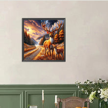 Load image into Gallery viewer, Diamond Painting - Full Round - Autumn elk (40*40CM)
