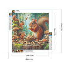 Load image into Gallery viewer, Diamond Painting - Full Round - Autumn squirrel eating peanuts (40*40CM)
