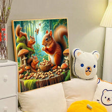 Load image into Gallery viewer, Diamond Painting - Full Round - Autumn squirrel eating peanuts (40*40CM)
