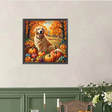 Load image into Gallery viewer, Diamond Painting - Full Round - Autumn dog (40*40CM)
