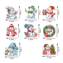 Load image into Gallery viewer, 8Pcs Christmas Diamond Painting Christmas Tree Pendant Christmas Tree Decoration
