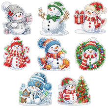 Load image into Gallery viewer, 8Pcs Christmas Diamond Painting Christmas Tree Pendant Christmas Tree Decoration
